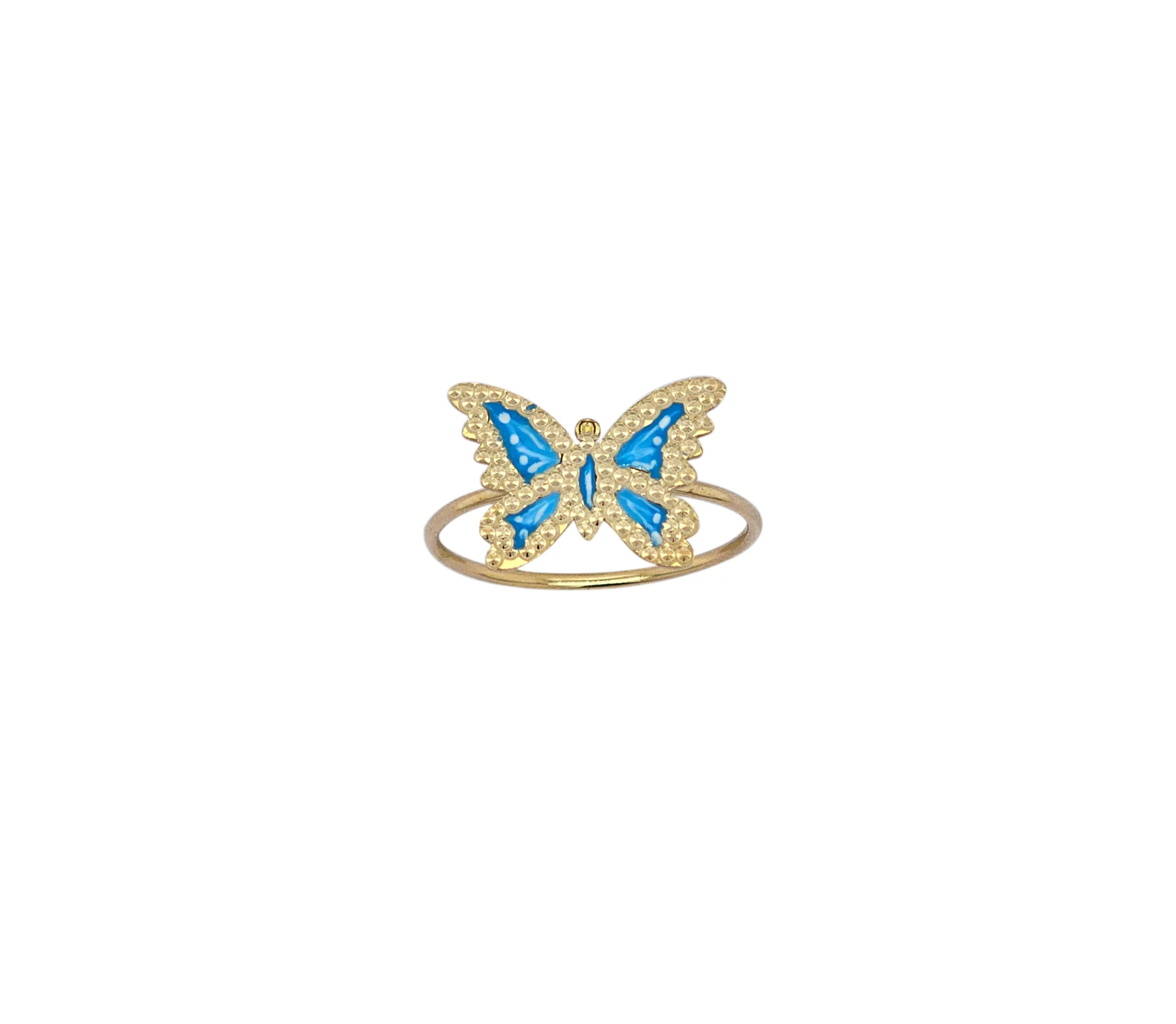 BUTTERFLY RING BLUE