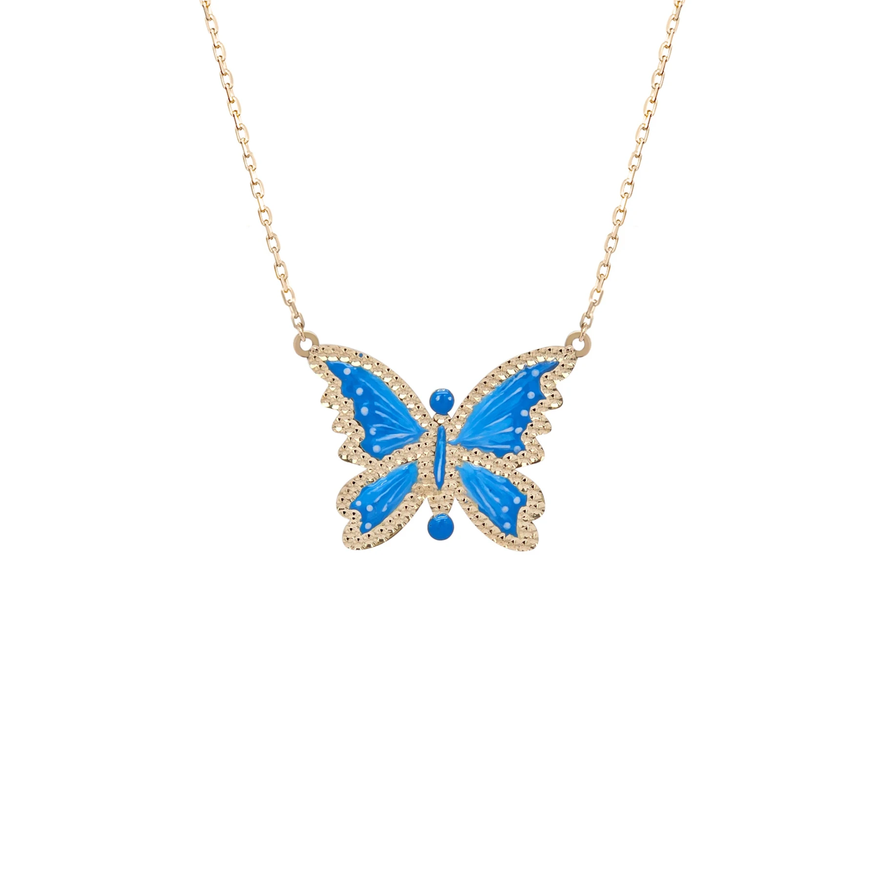 BUTTERFLY NECKLACE BLUE