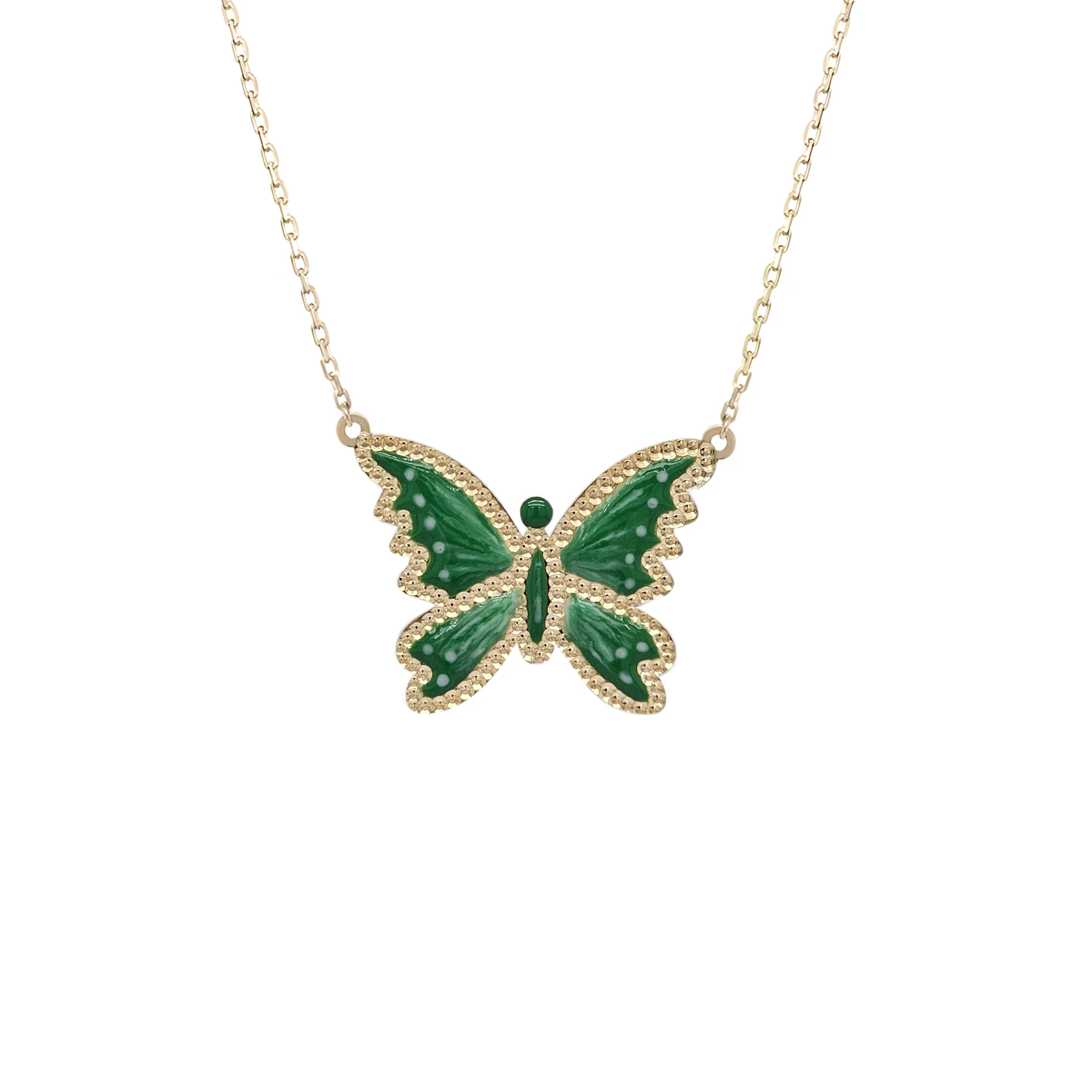 BUTTERFLY NECKLACE GREEN