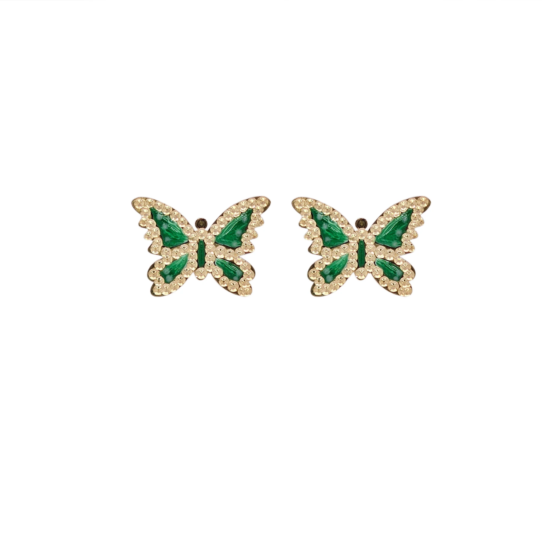 BUTTERFLY EARRINGS GREEN