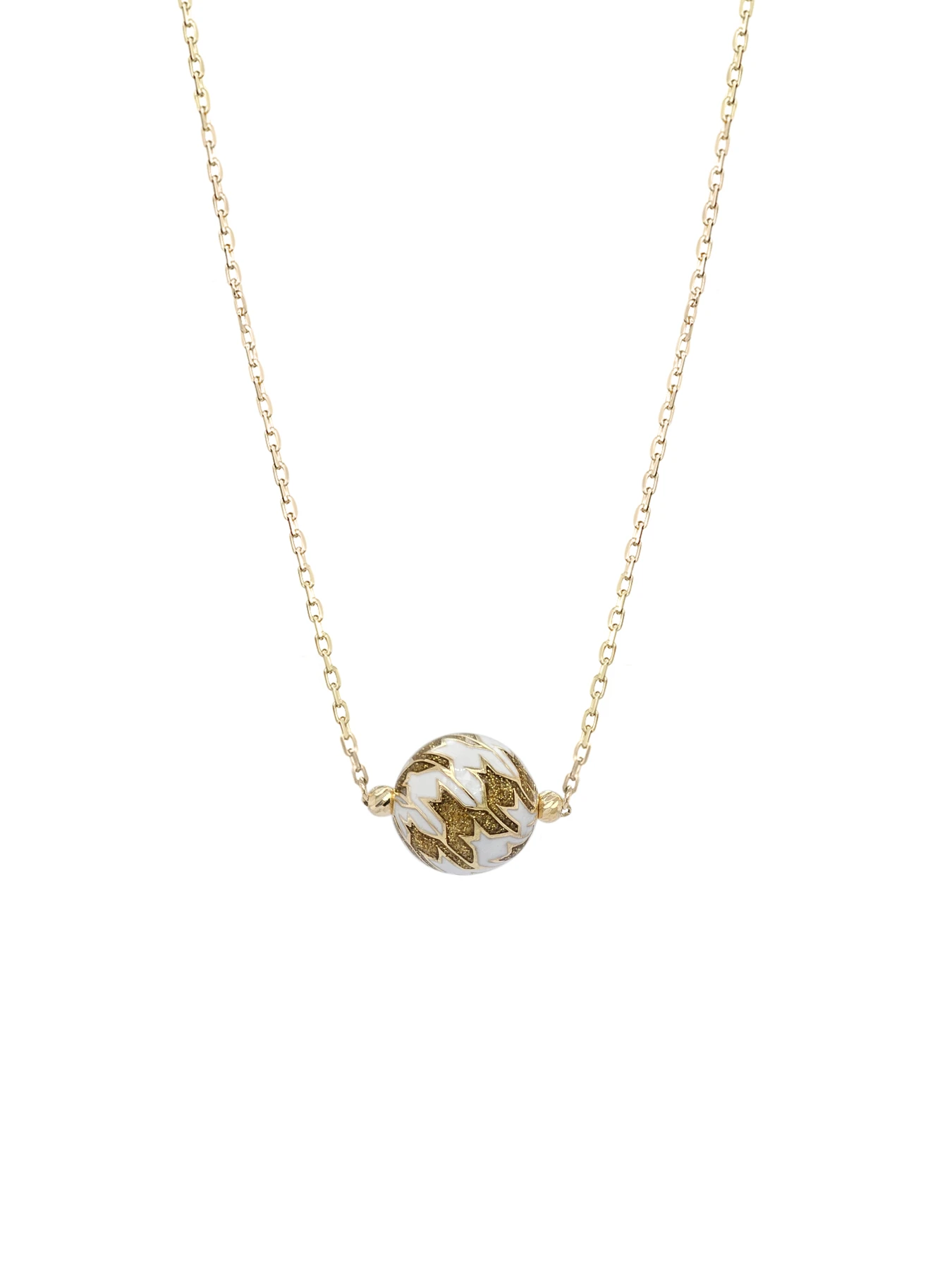 CHRISTIES NECKLACE WHITE AND GOLDEN