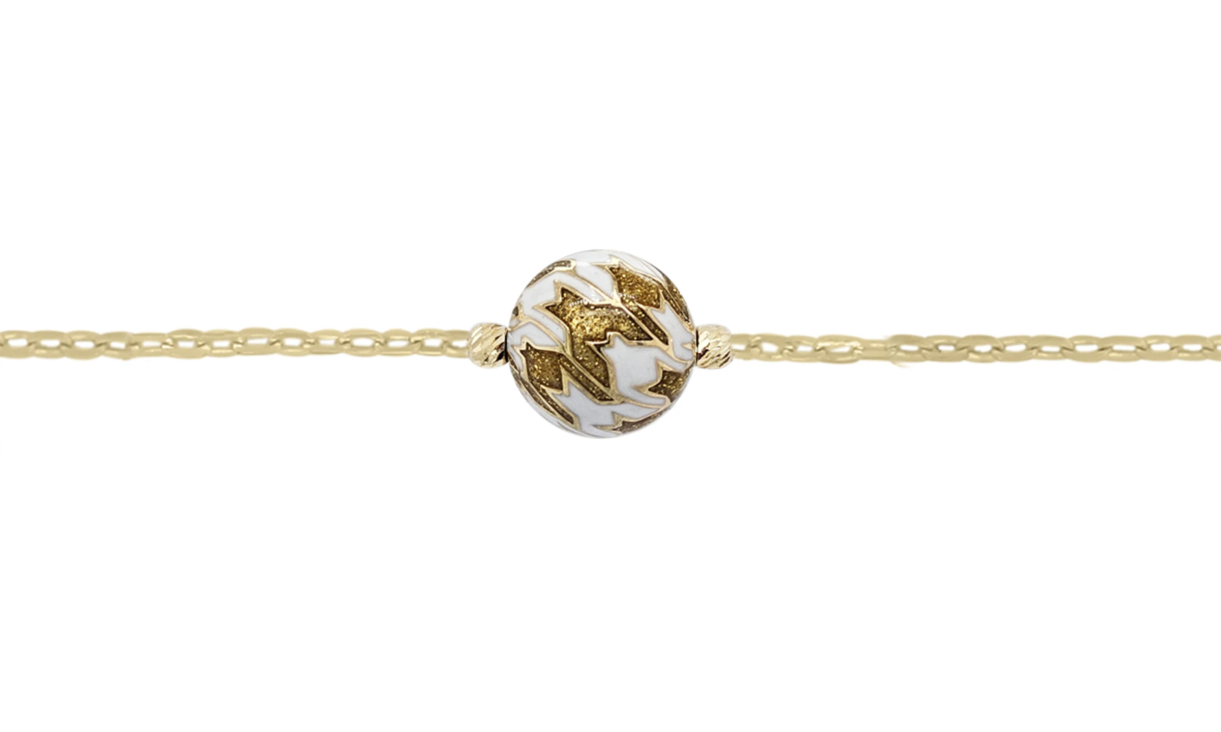 CHRISTIES BRACELET WHITE AND GOLDEN