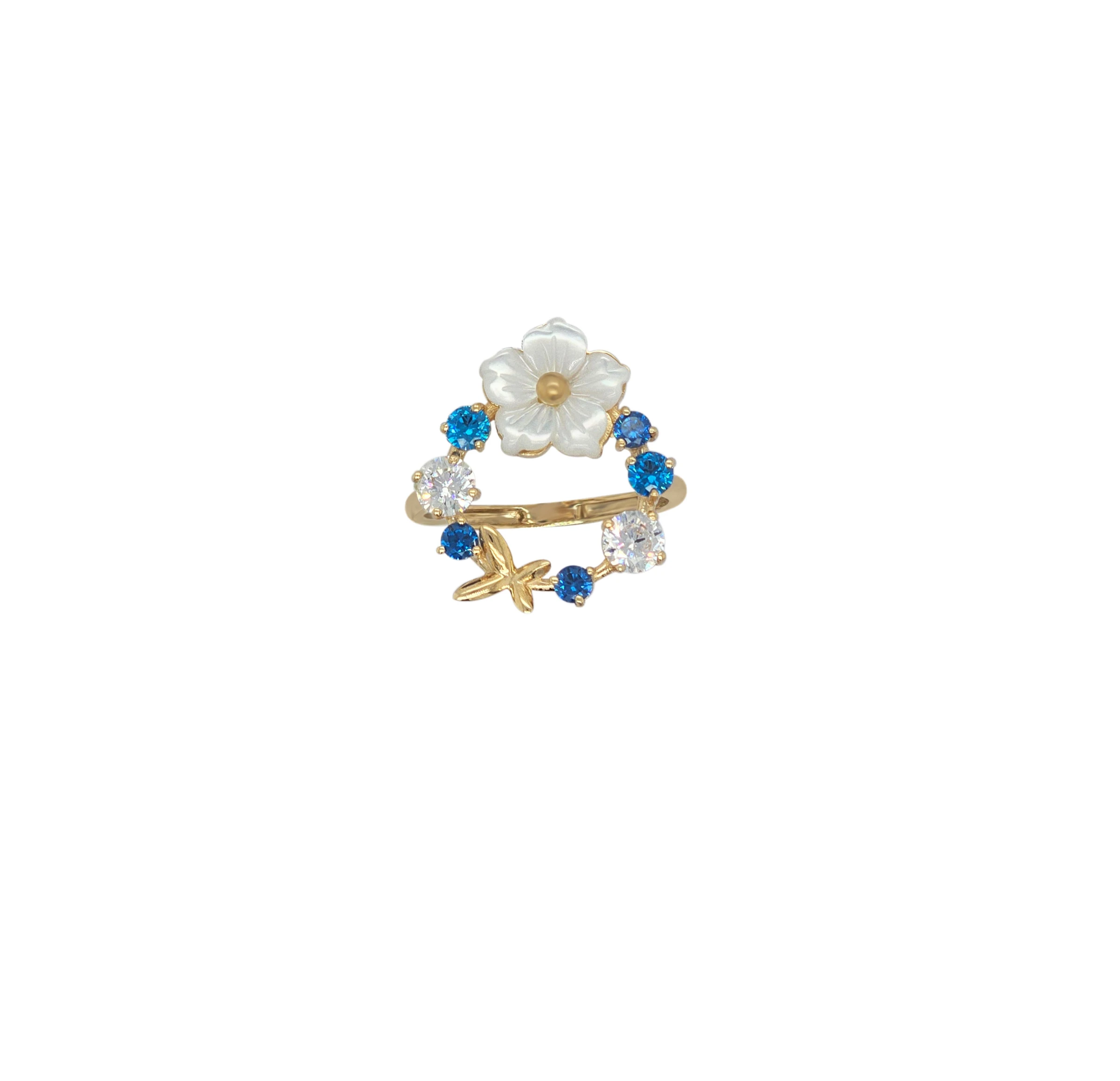 NATURA RING BLUE AND WHITE
