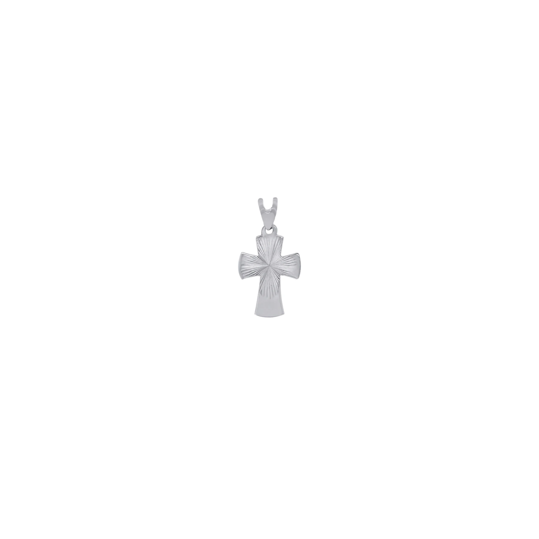 CROSS WITH CUTTING WHITE GOLD