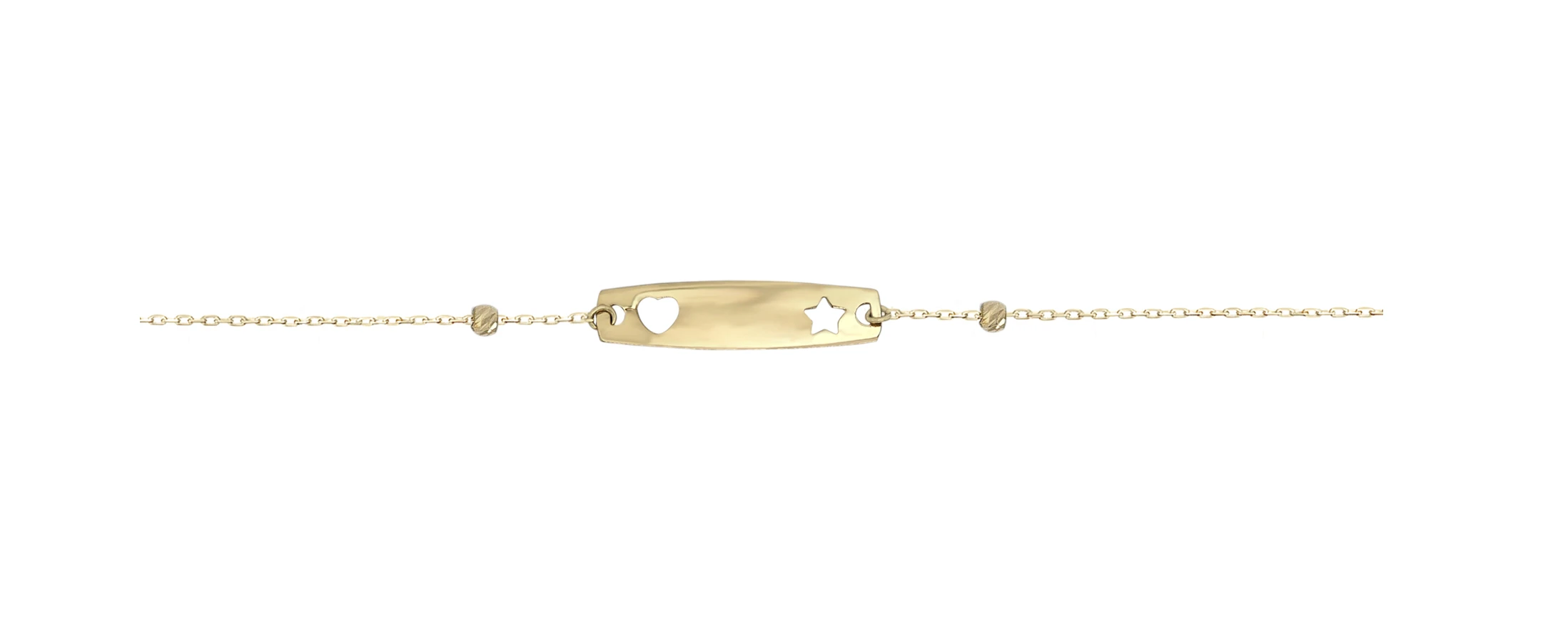 BABY BRACELET ID WITH HEART AND STAR
