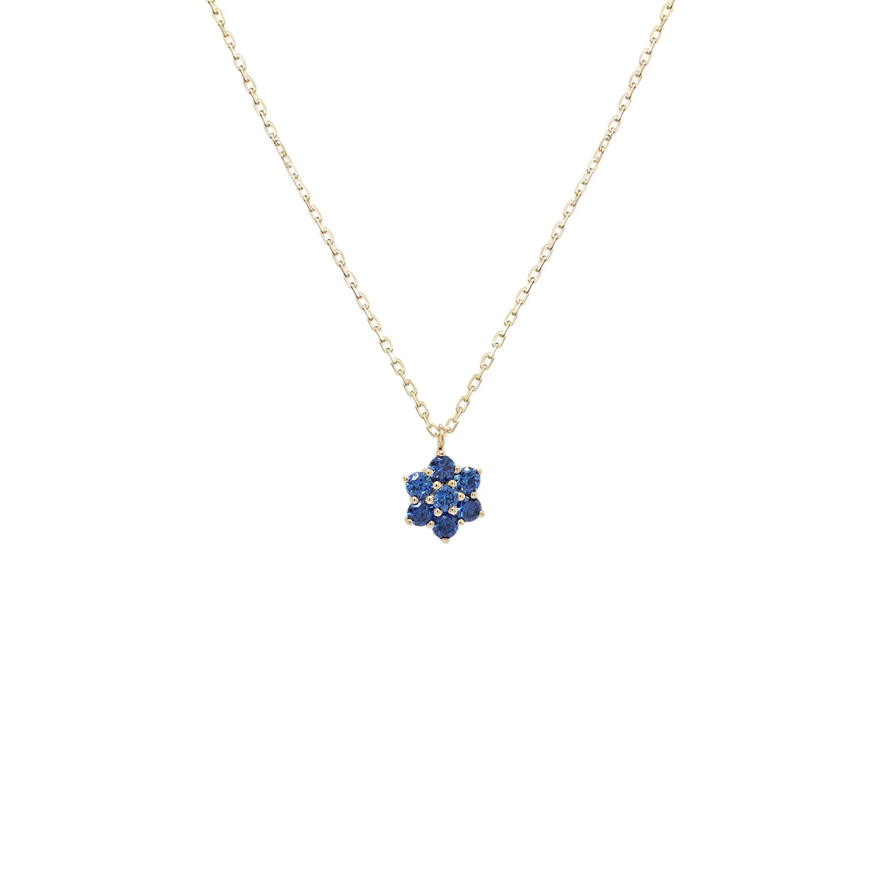 CLASSIC 7 STONE NECKLACE BLUE