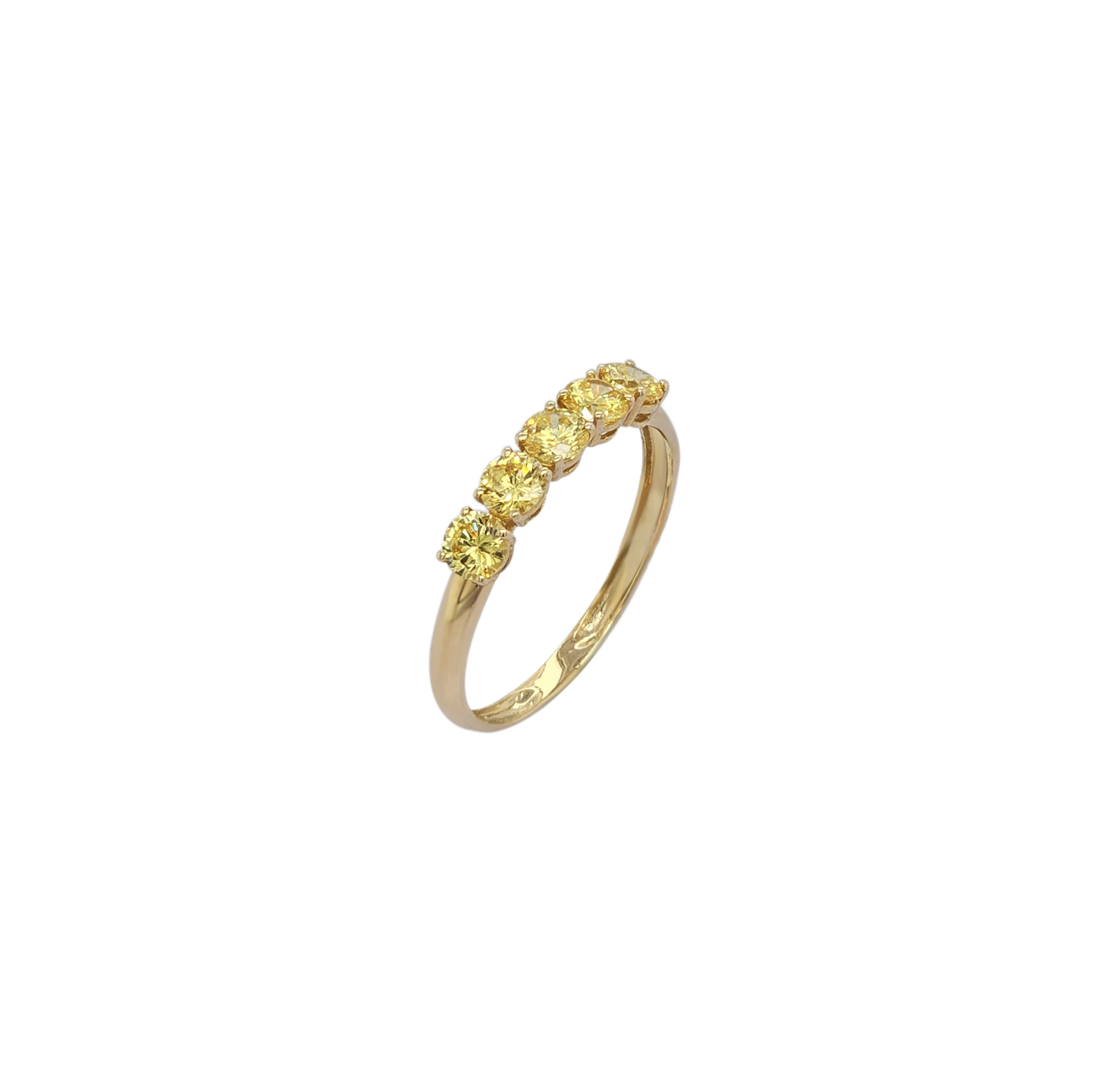 RING 5 STONE 3.5MM YELLOW