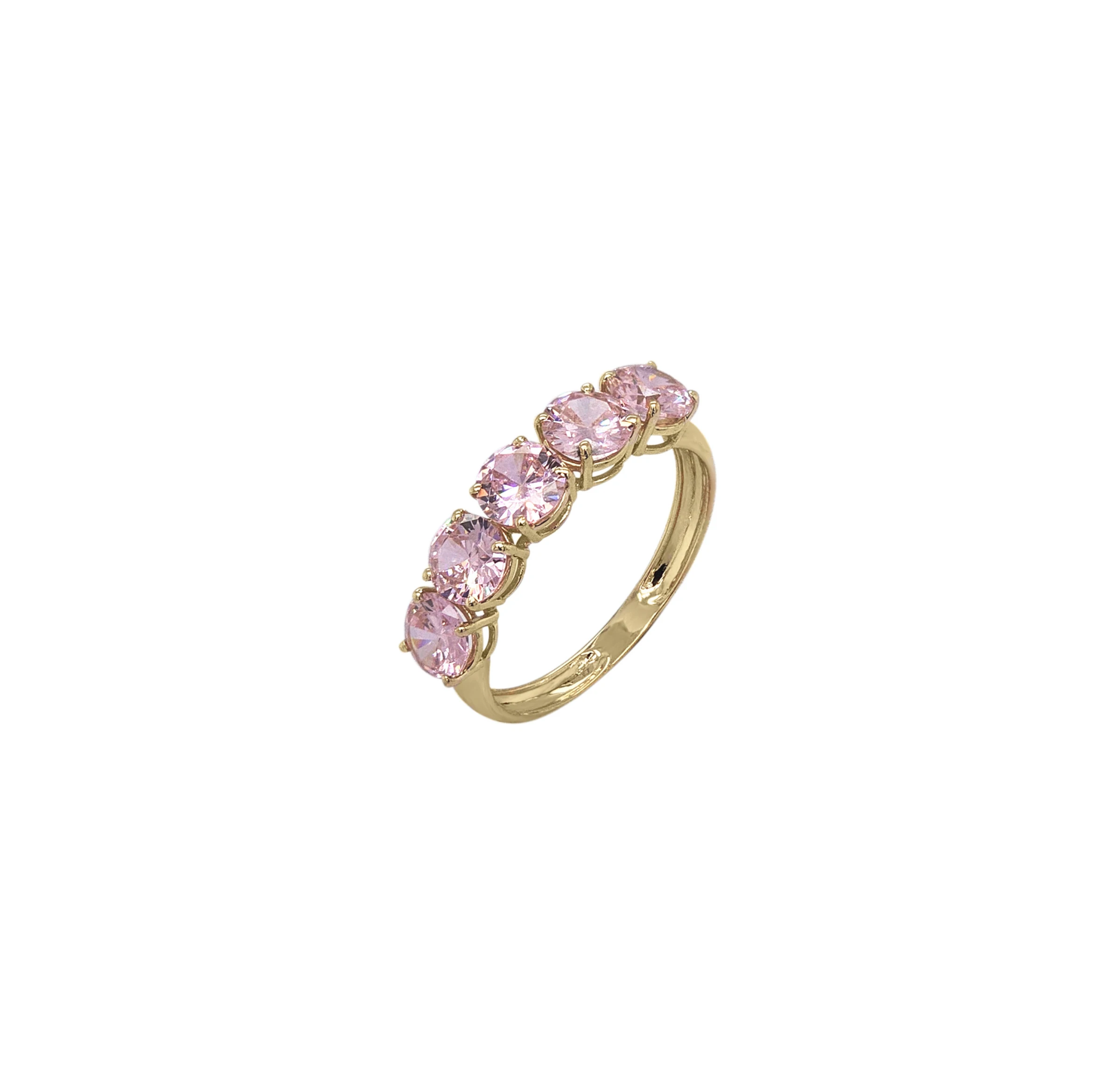 RING 5 STONE 5MM PINK