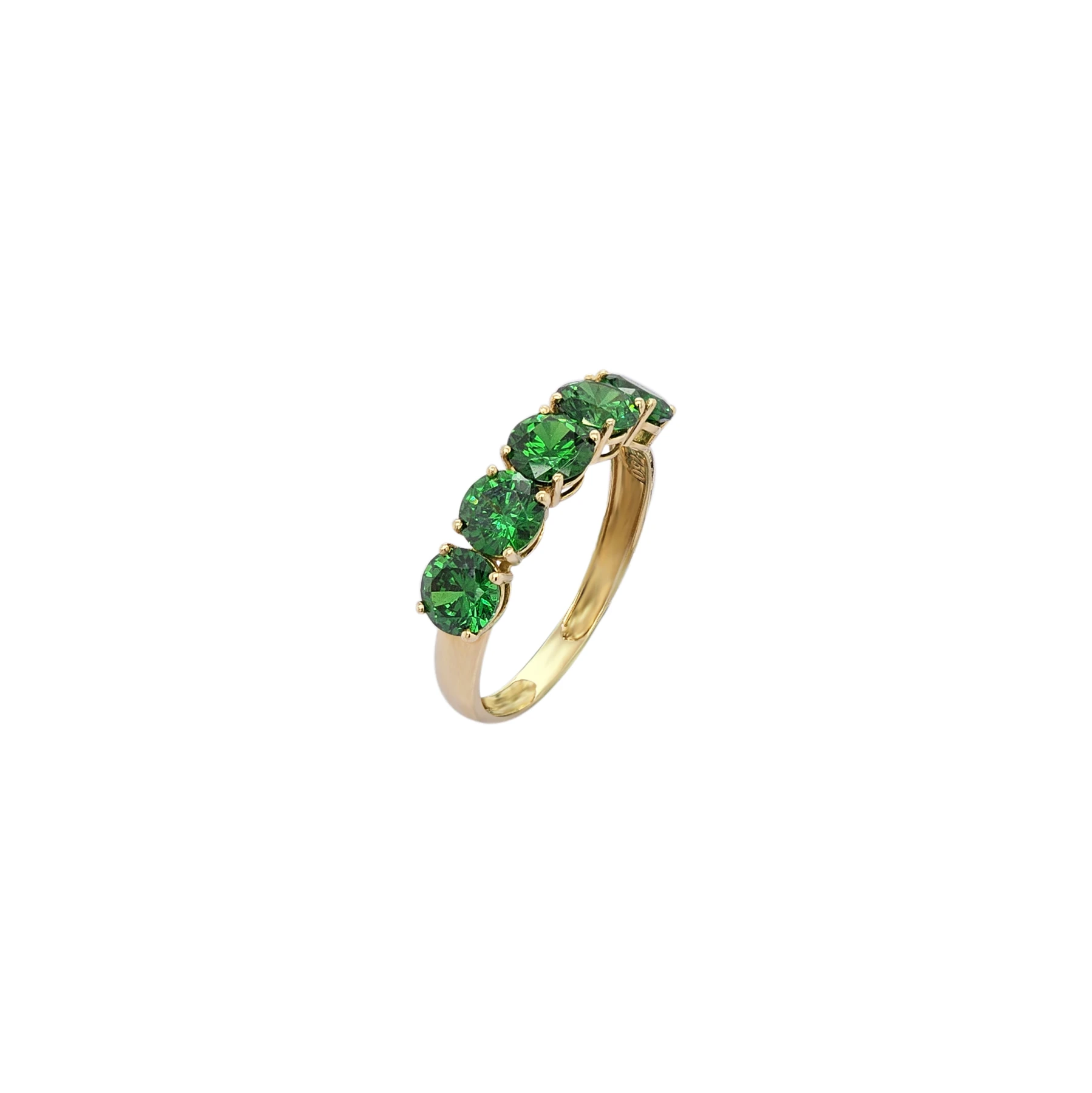 RING 5 STONE 5MM GREEN