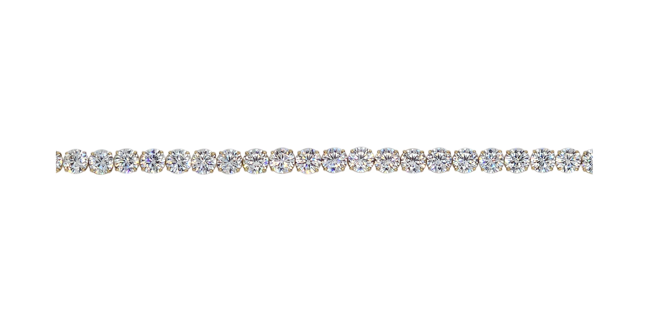 TENNIS BRACELET 5 STONE 5MM WHITE Y/G