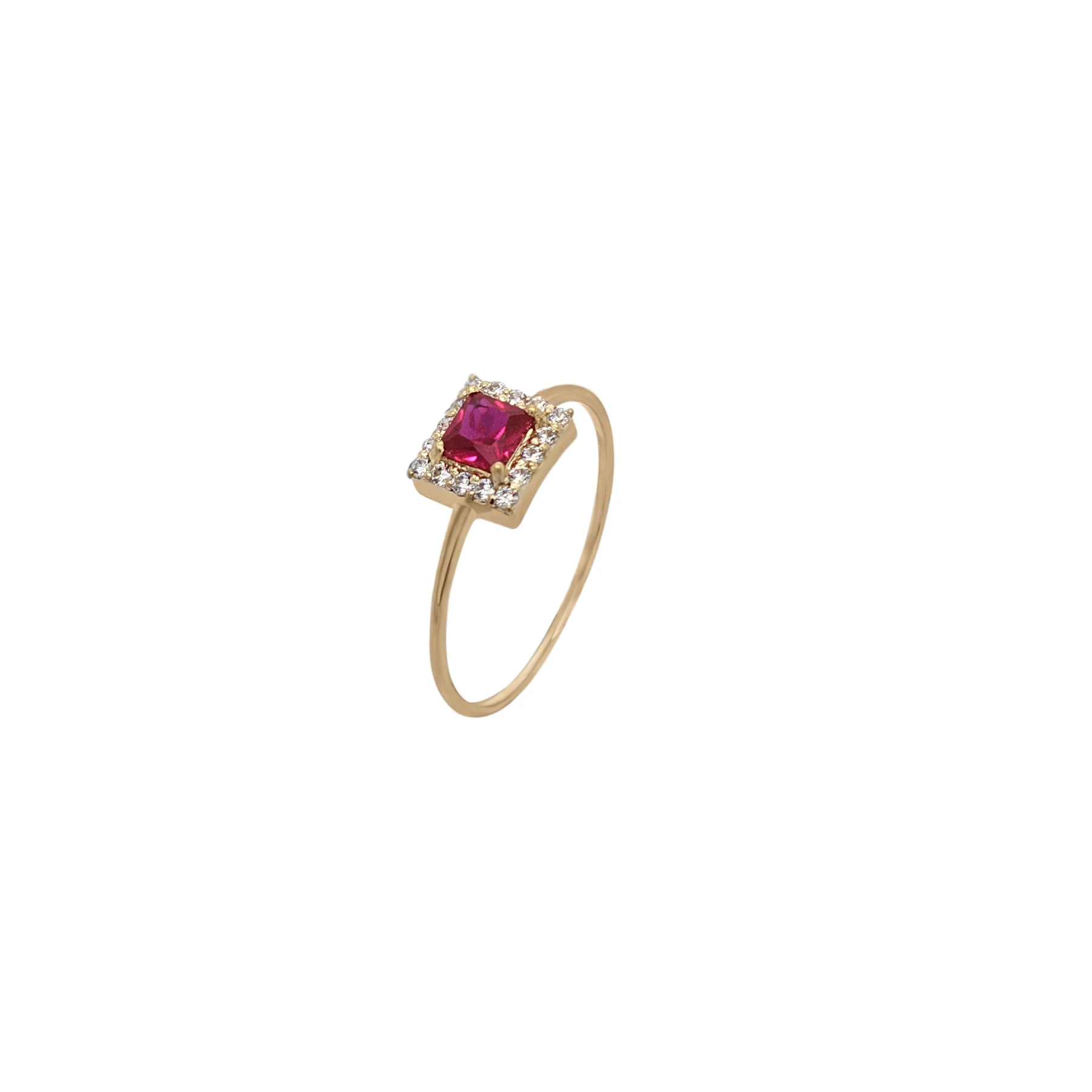 DIANA RING SQUARE RED