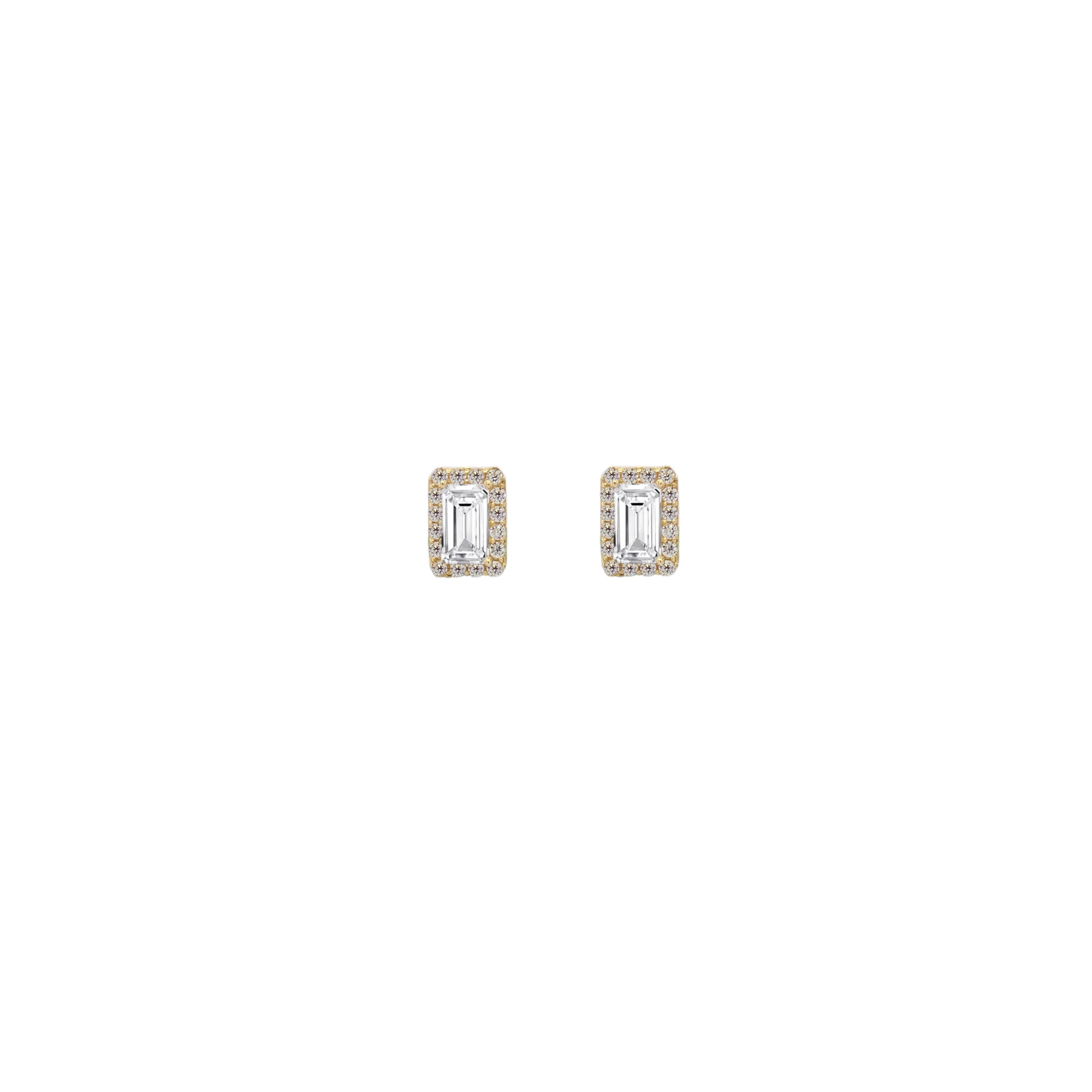 DIANA EARRINGS RECTANGLE WHITE