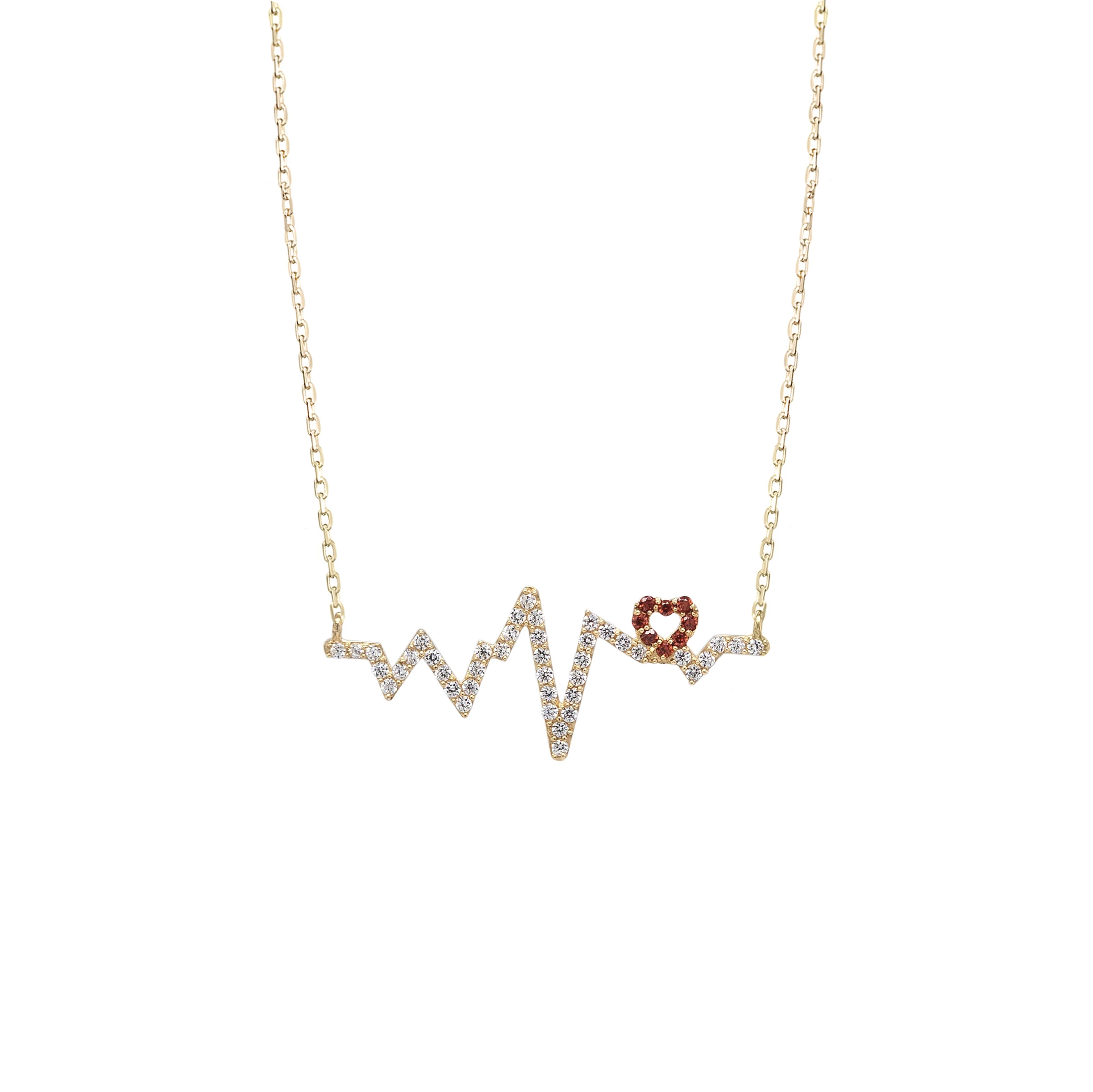 HEART BEAT STONE NECKLACE