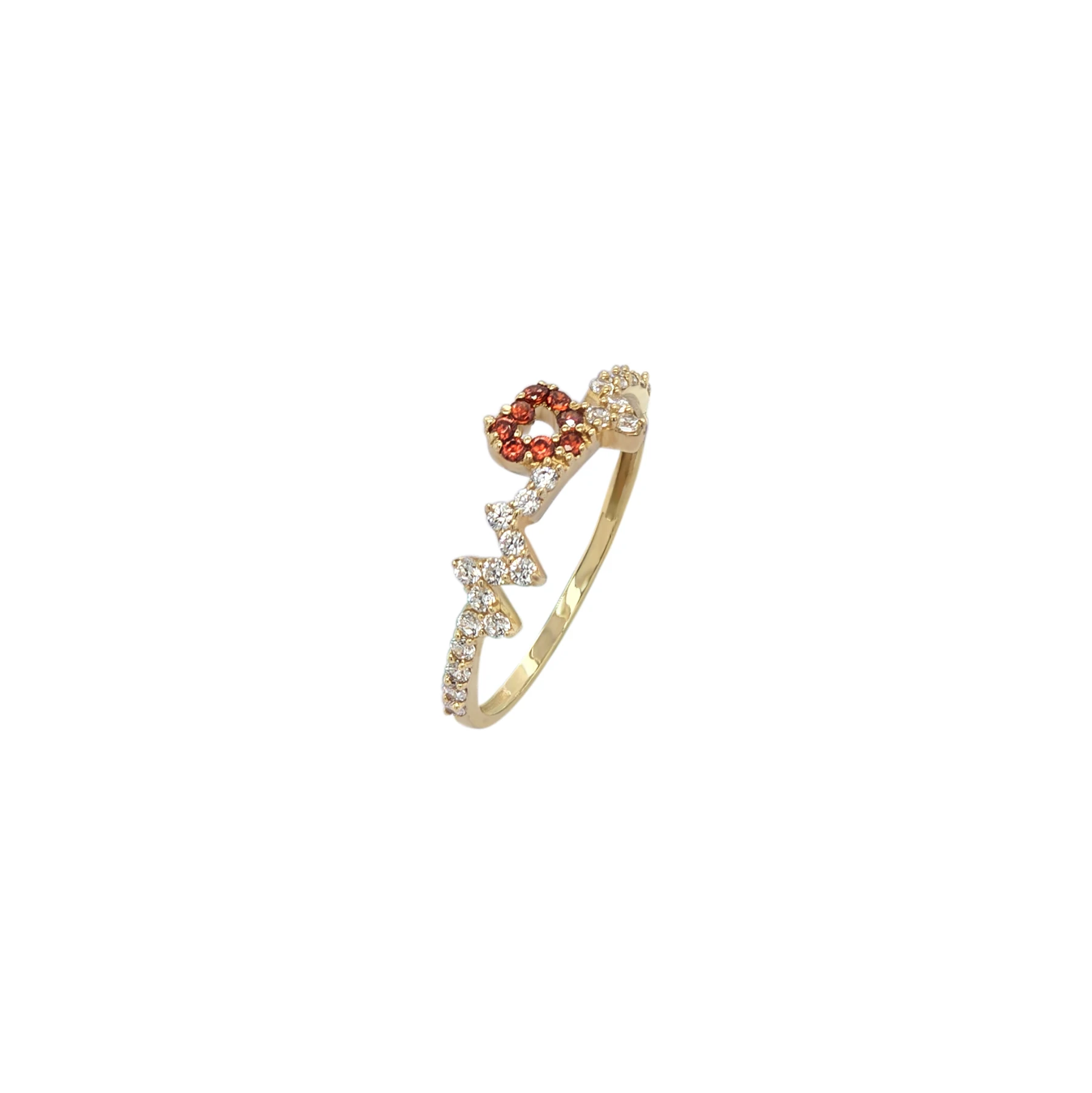 HEART BEAT STONE RING