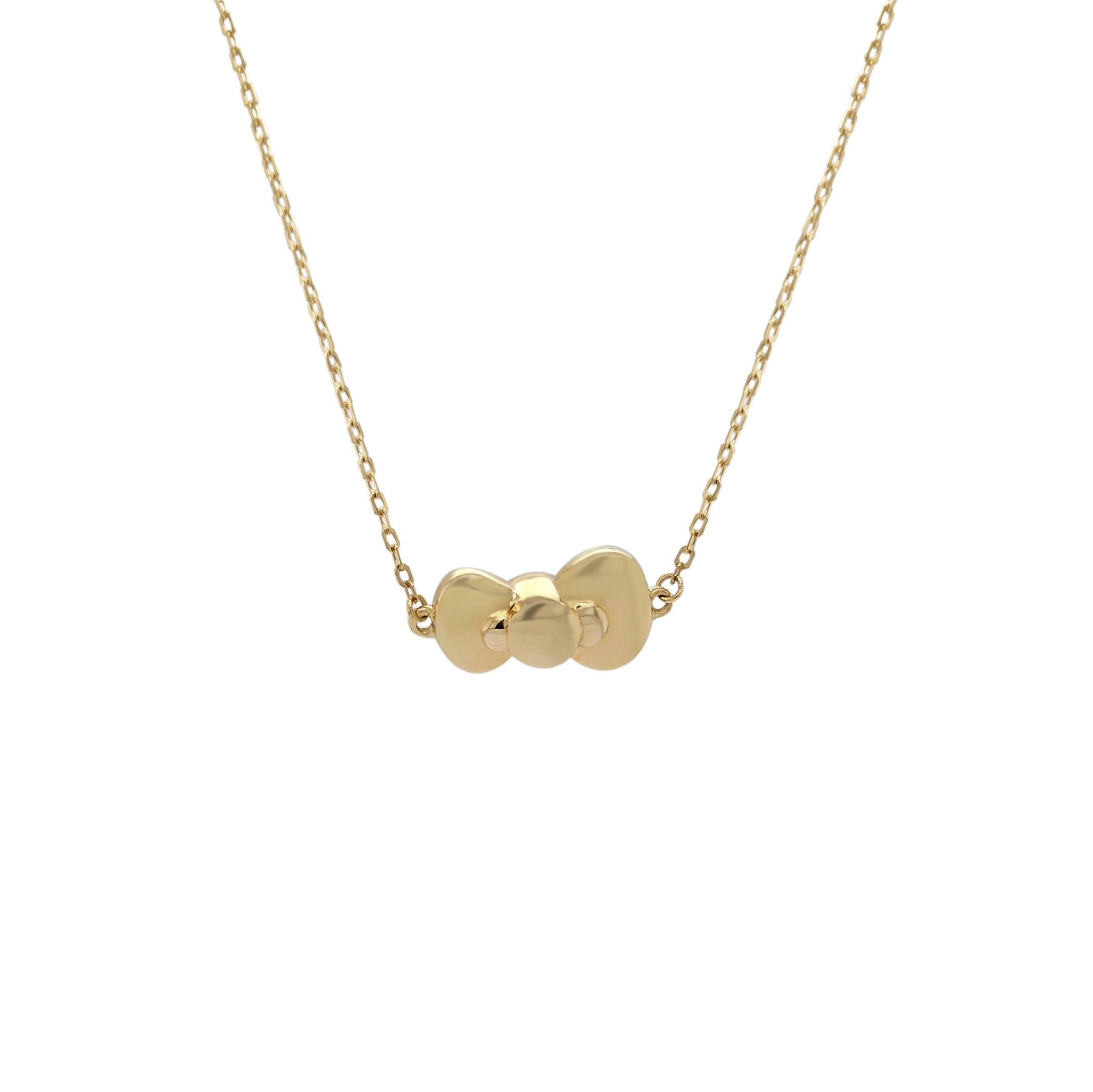 HELLO KITTY NECKLACE Y/G BOW