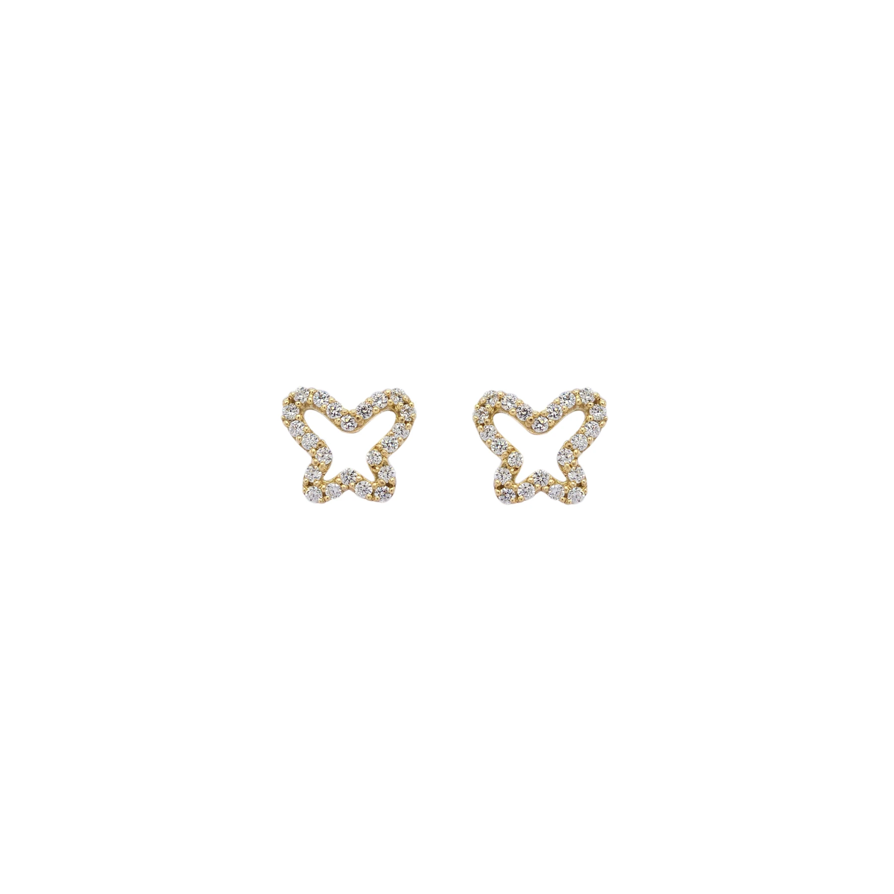 BUTTERFLY EARRINGS WITH ZIRCON STONES