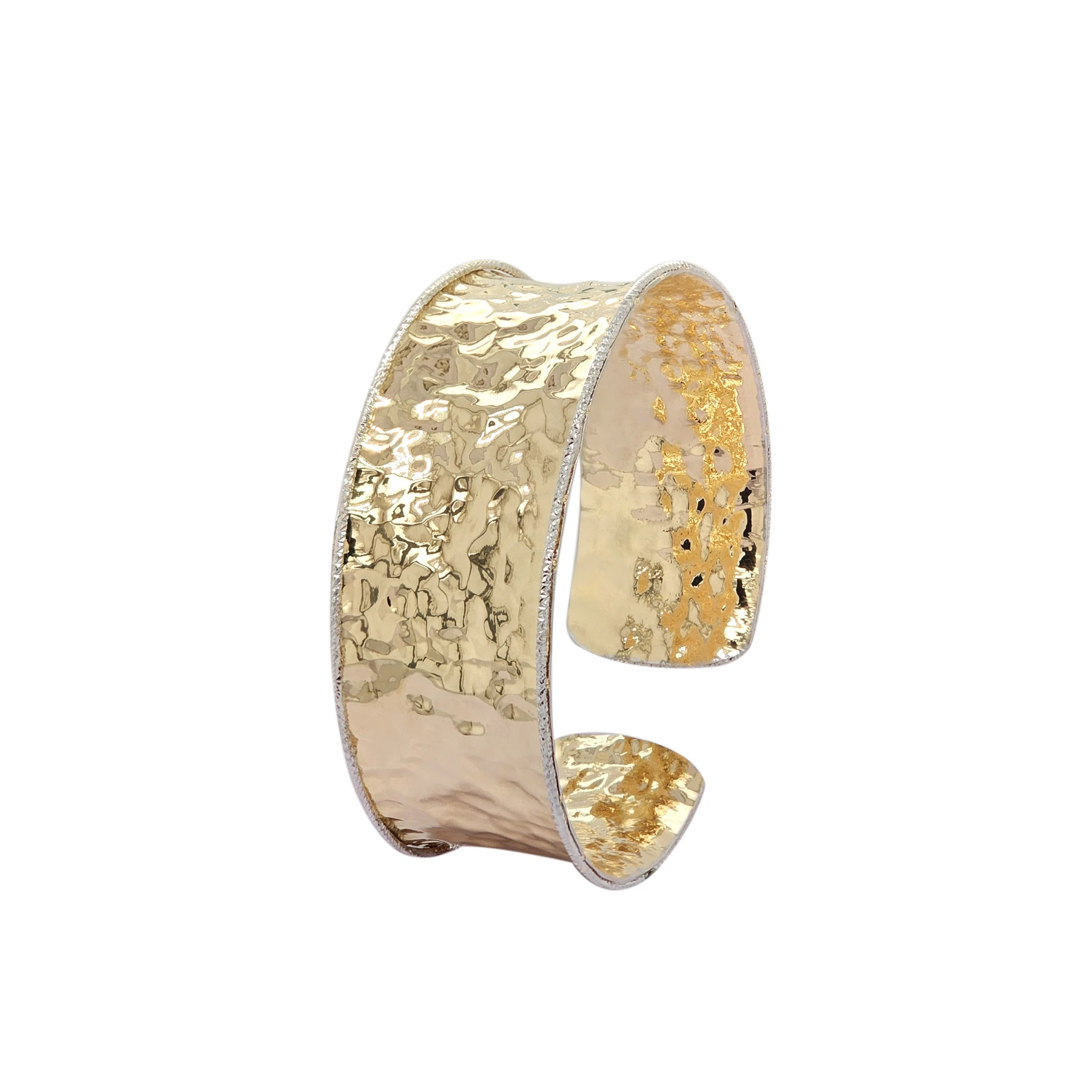  HAMMERED GOLD CUFF BANGLE