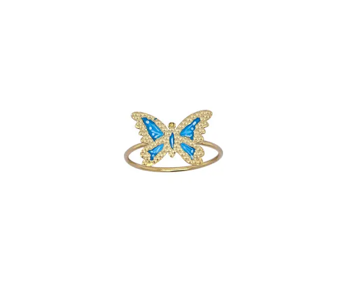 BUTTERFLY RING BLUE