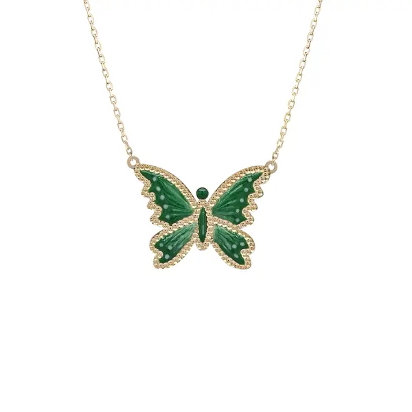 BUTTERFLY NECKLACE GREEN