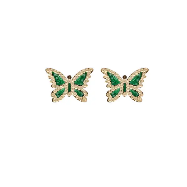 BUTTERFLY EARRINGS GREEN