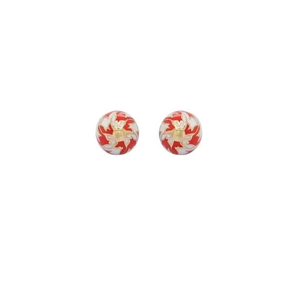 CHRISTIE'S EARRINGS WHITE AND RED