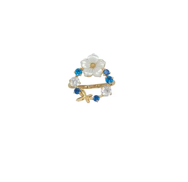 NATURA RING BLUE AND WHITE