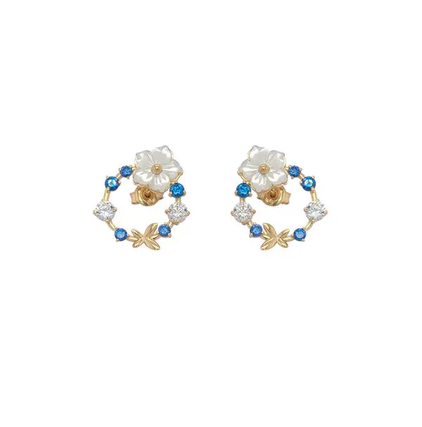 NATURA EARRINGS BLUE AND WHITE