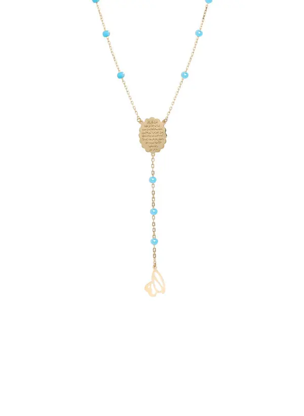 ISLAMIC ROSARY 13 CRYSTAL CUT TURQUOISE BEADS