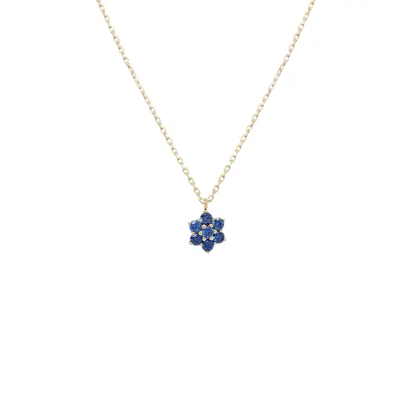 CLASSIC 7 STONE NECKLACE BLUE