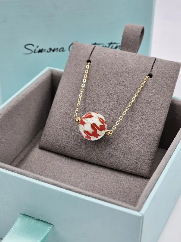 CHRISTIE'S NECKLACE WHITE AND RED