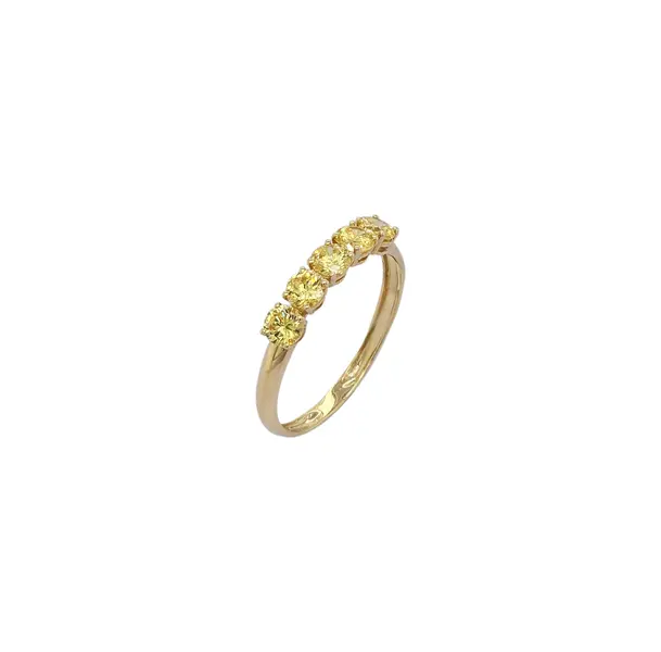 RING 5 STONE 3.5MM YELLOW