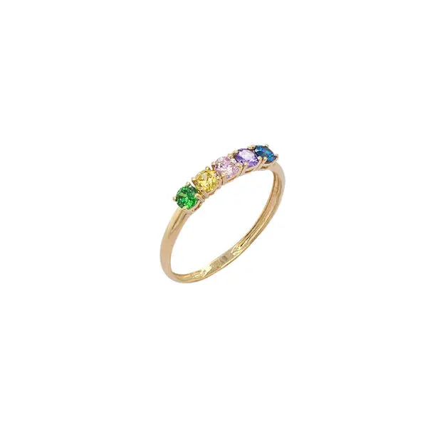 RING 5 STONE 3MM MIX