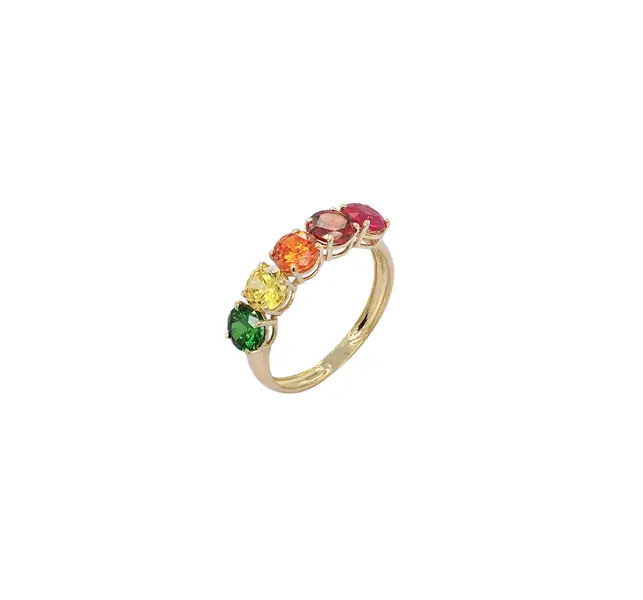 RING 5 STONE 5MM MIX
