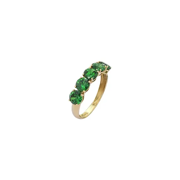 RING 5 STONE 5MM GREEN