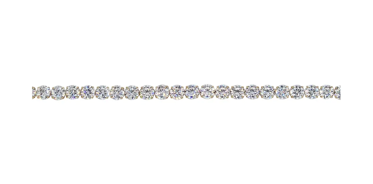 TENNIS BRACELET 5 STONE 5MM WHITE Y/G