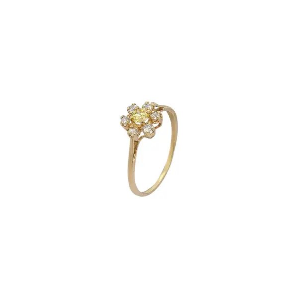 CLASSIC 7 STONE RING YELLOW AND WHITE 