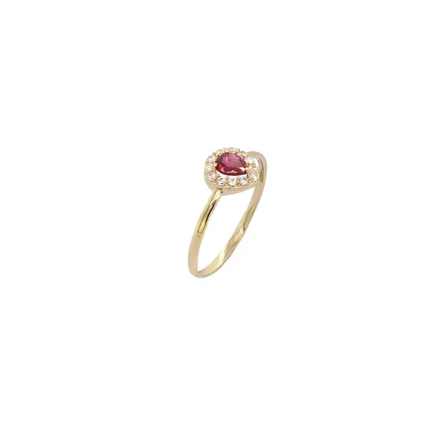 DIANA RING PEAR RED