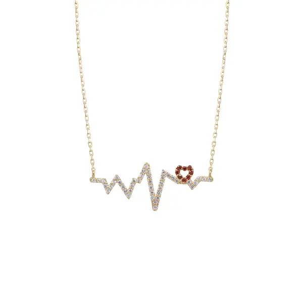 HEART BEAT STONE NECKLACE