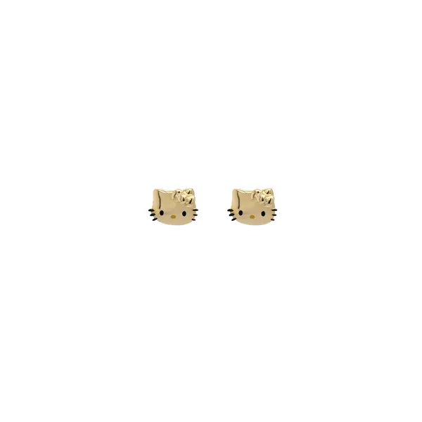 HELLO KITTY EARRINGS WITH GOLD FACE 1*0.8CM