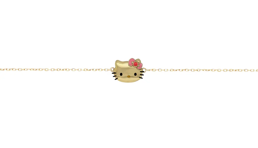 HELLO KITTY BRACELET WITH GOLD FACE