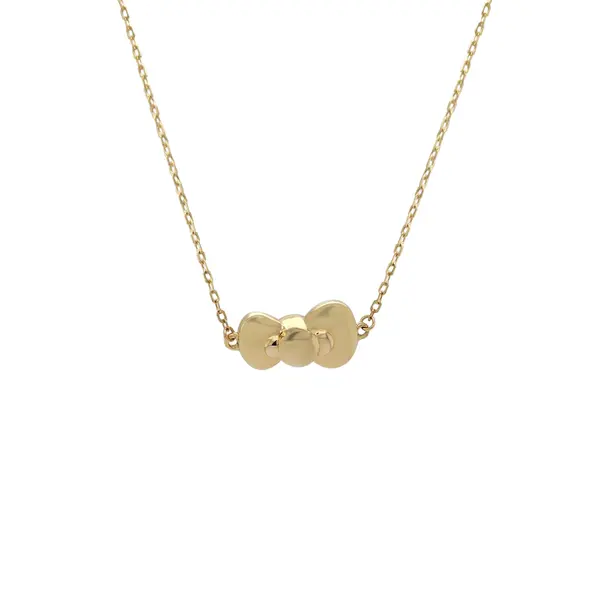 HELLO KITTY NECKLACE Y/G BOW