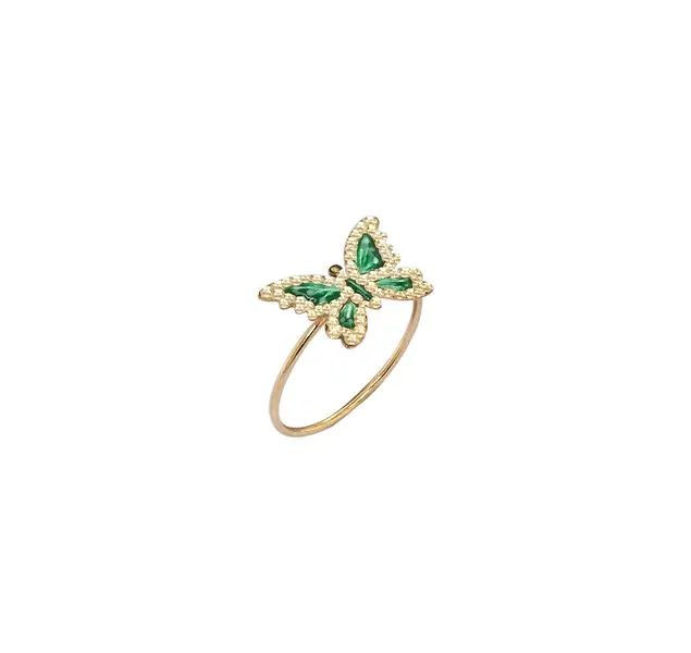 BUTTERFLY RING GREEN