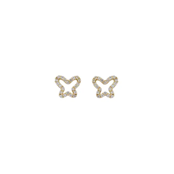 BUTTERFLY EARRINGS WITH ZIRCON STONES