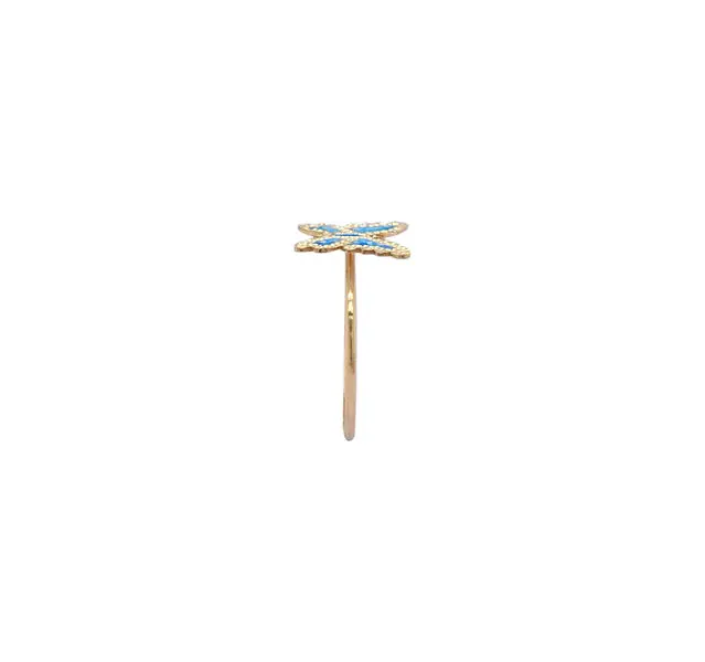 BUTTERFLY RING BLUE