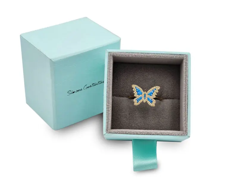 BUTTERFLY RING BLUE