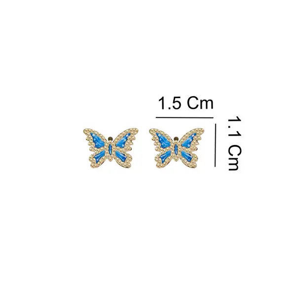 BUTTERFLY EARRINGS BLUE