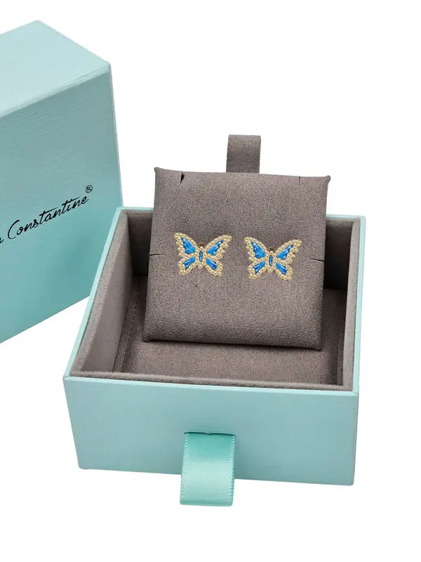 BUTTERFLY EARRINGS BLUE