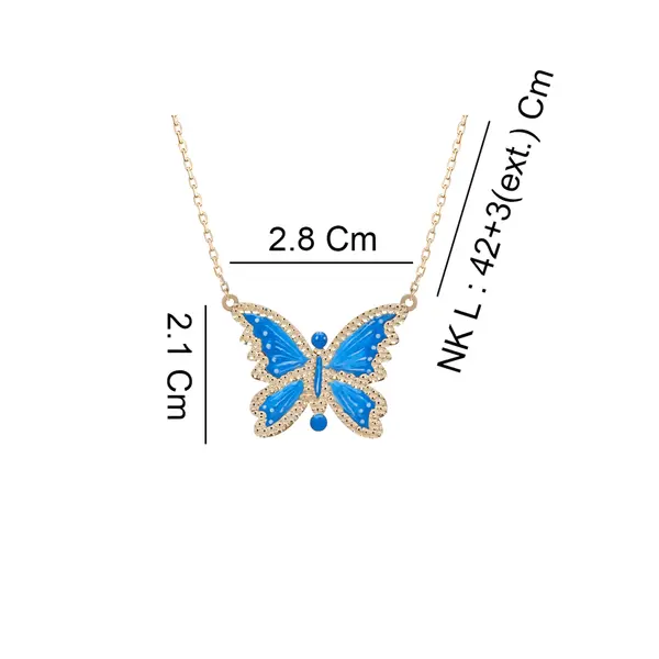 BUTTERFLY NECKLACE BLUE