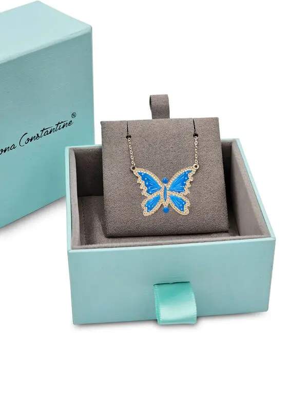 BUTTERFLY NECKLACE BLUE