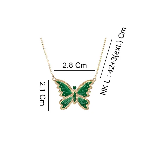 BUTTERFLY NECKLACE GREEN